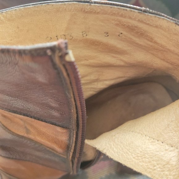 100% Real Leather Vintage Boots - Picture 10 of 11